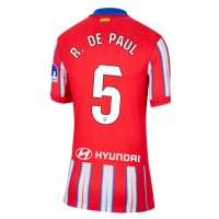 Camisa de Futebol Atletico Madrid Rodrigo De Paul #5 Equipamento Principal Mulheres 2024-25 Manga Curta